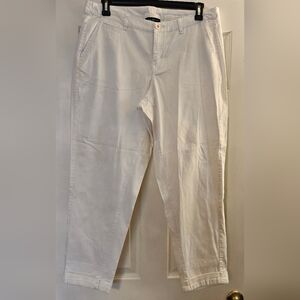 Lane Bryant White Boyfriend Cut Pants